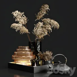 Decorative with dry plants